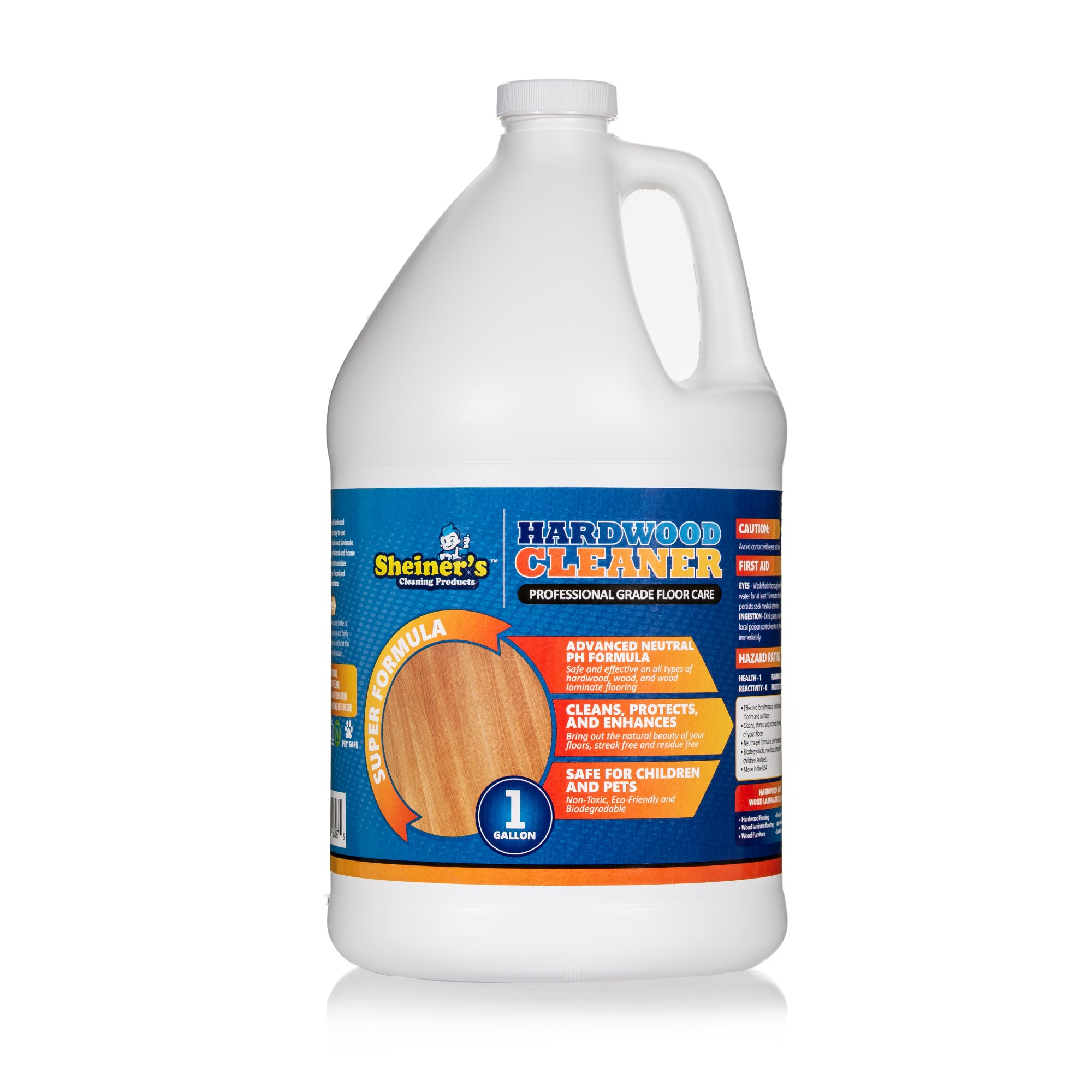 Sheiner's Hardwood and Laminate Floor Cleaner, 1 Gallon for Cleaning Wood, Natural, and Engineered Flooring, PH Neutral Formula